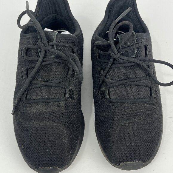 Adidas Ortholite Kids Sneakers Size 2 Black Lace Up Round Toe Flat Heel Low Top - Picture 5 of 6